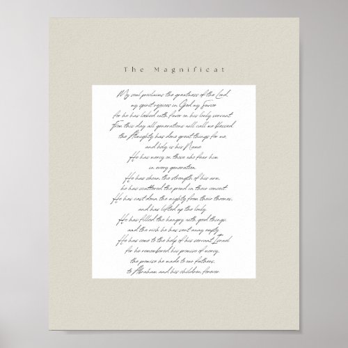 The Magnificat Print _ Brown English