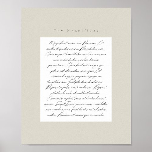 The Magnificat Print _ Brown Latin