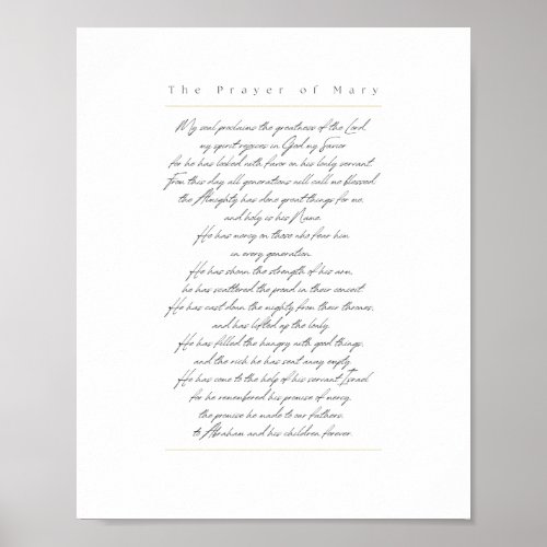 The Magnificat Print _ White English