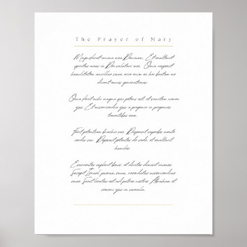 The Magnificat Print _ White Latin