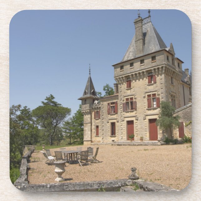The magnificent Chateau de Pressac and garden Drink Coaster (Front)