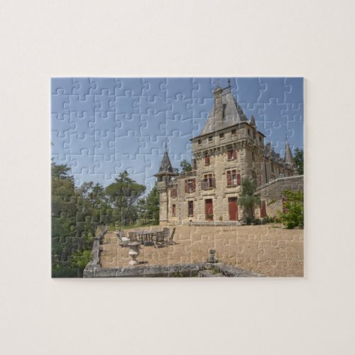The magnificent Chateau de Pressac and garden Jigsaw Puzzle