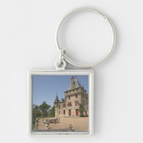 The magnificent Chateau de Pressac and garden Keychain