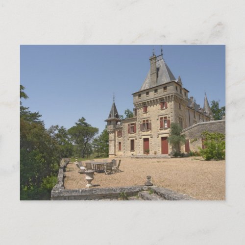 The magnificent Chateau de Pressac and garden Postcard