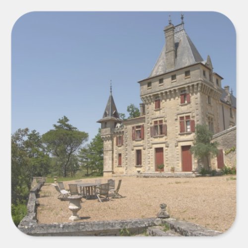 The magnificent Chateau de Pressac and garden Square Sticker