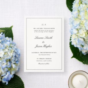 The Magnolia Suite Formal Script Wedding Letterpress Invitation