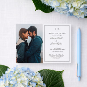 The Magnolia Suite Photo Wedding Save the Date Letterpress Photo Cards