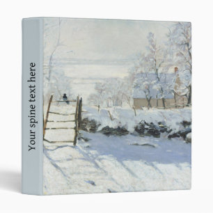 The Magpie by Claude Monet 3 Ring Binder