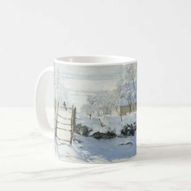 The Magpie by Claude Monet Coffee Mug (Front Left)