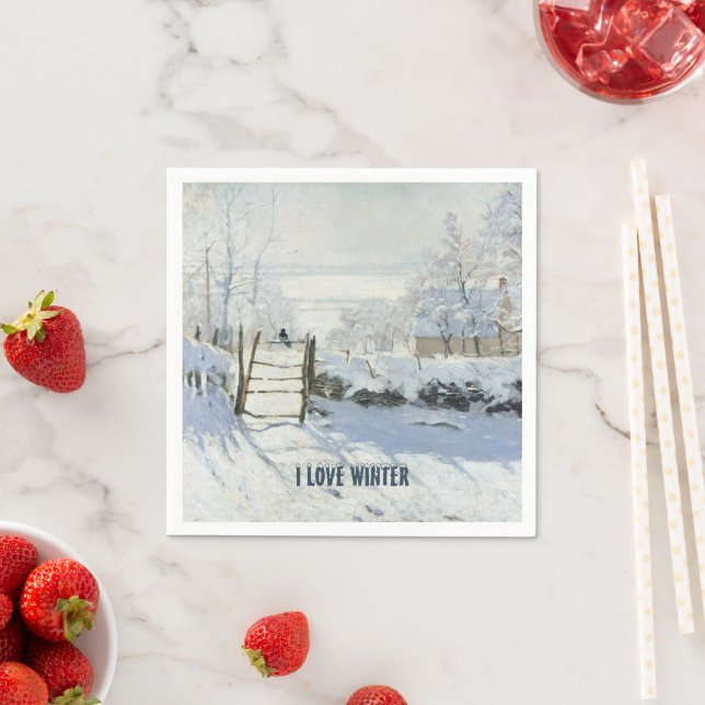 The Magpie by Claude Monet Napkins (Insitu)