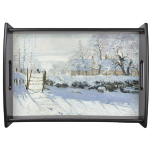 The Magpie by Claude Monet Serving Tray