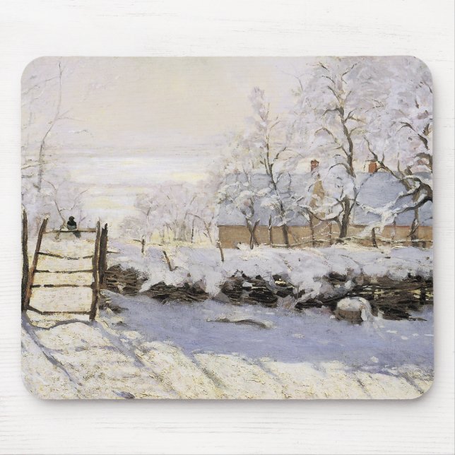 The Magpie by Monet Mouse Pad (Front)