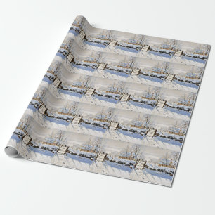 The Magpie, famous fine art painting,  Wrapping Paper