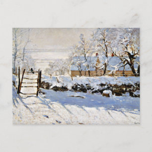 The Magpie, popular painting by Claude Monet Postcard