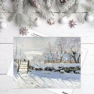 The Magpie Winter Landscape Claude Monet Postcard