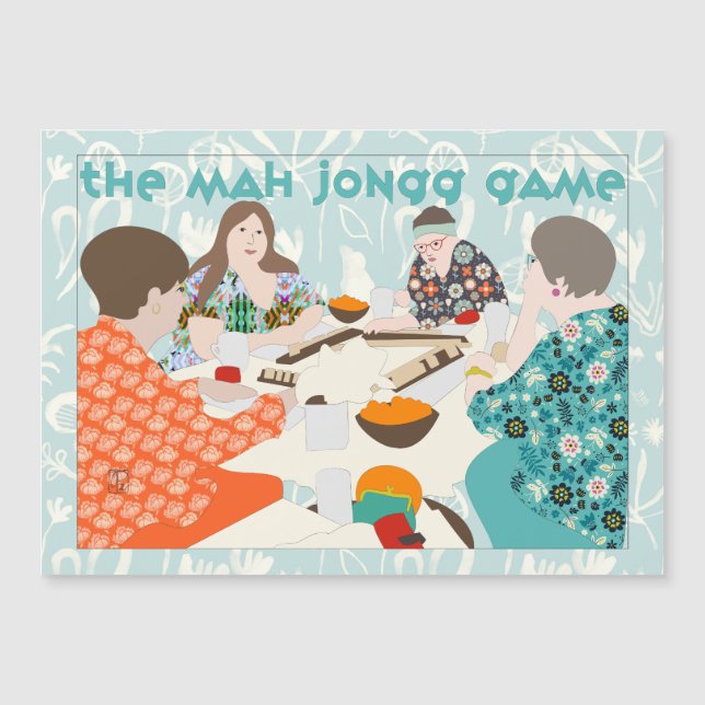 The Mah Jongg Game Magnet Card (Front)