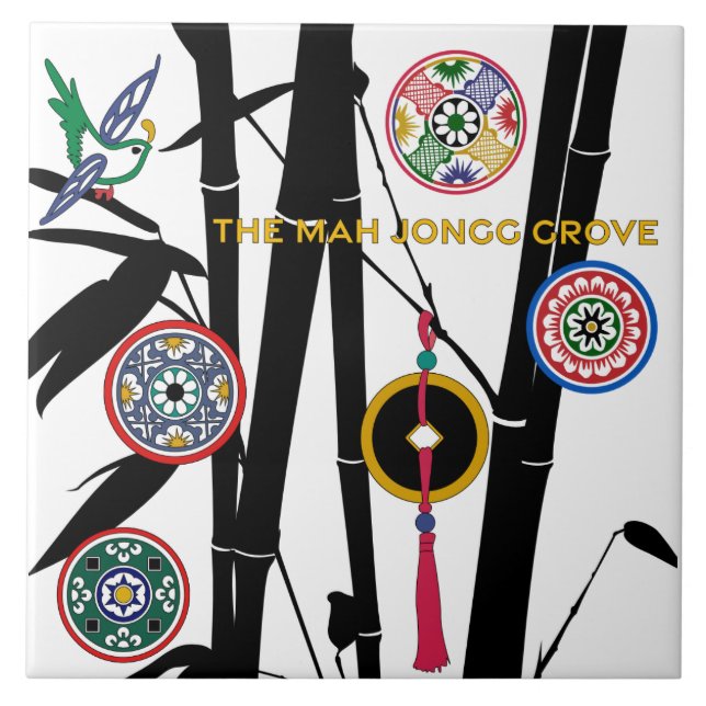 The Mah Jongg Grove Ceramic Tile (Front)