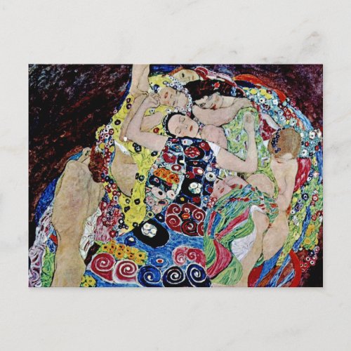 The maiden by Gustav Klimtart nouveauart decovi Postcard