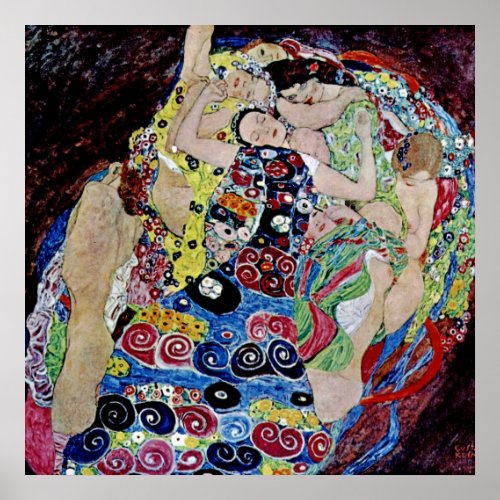 The maiden by Gustav Klimtart nouveauart decovi Poster