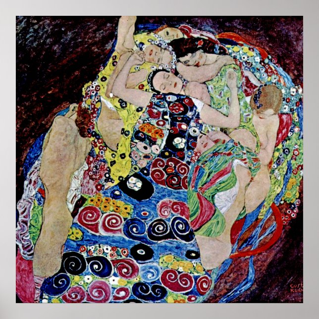 The maiden by Gustav Klimt,art nouveau,art deco,vi Poster (Front)