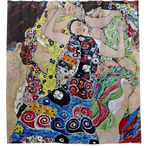 The maiden by Gustav Klimtart nouveauart decovi Shower Curtain