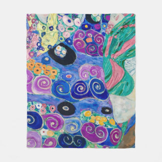 The Maiden by Gustav Klimt Fleece Blanket