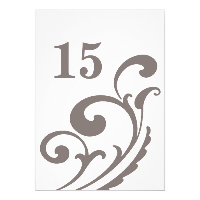 The Main Course   table number Personalized Invite