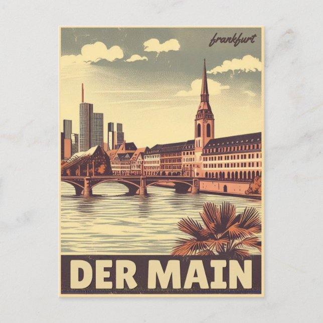 The main river in germany- der main frankfurt postcard (Front)