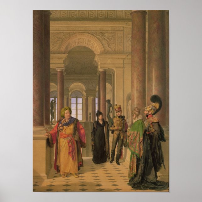 The Main Staircase of the Louvre, 1817 Poster (Front)