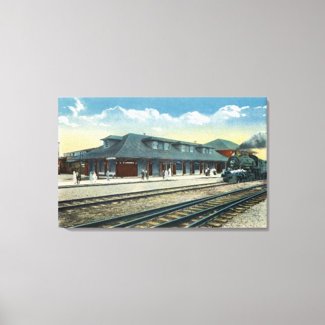 The Maine Central Railroad Station Canvas Print (Front)