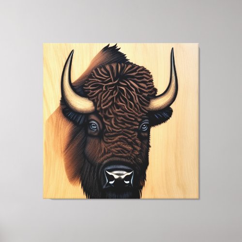 The Majestic Bison _ A Symbol Of Power And Freedom Canvas Print