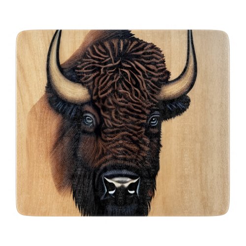 The Majestic Bison _ A Symbol Of Power And Freedom Cutting Board