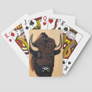 The Majestic Bison - A Symbol Of Power And Freedom Poker Cards