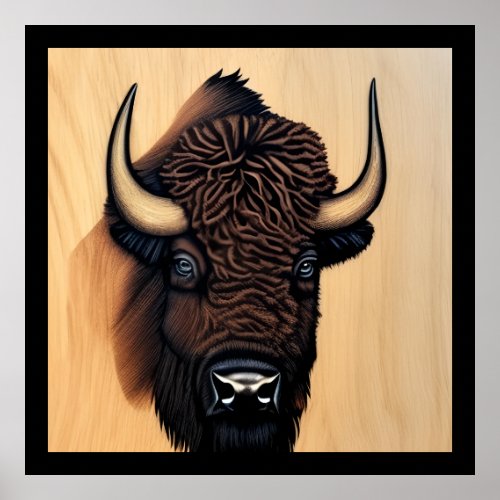 The Majestic Bison _ A Symbol Of Power And Freedom Poster