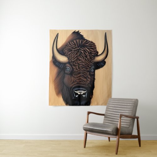 The Majestic Bison _ A Symbol Of Power And Freedom Tapestry