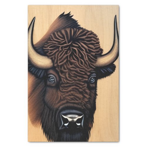 The Majestic Bison _ A Symbol Of Power And Freedom Tissue Paper