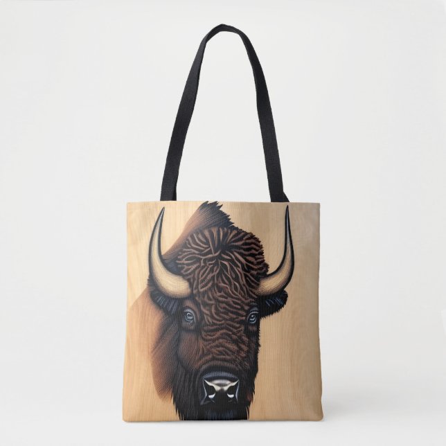 The Majestic Bison - A Symbol Of Power And Freedom Tote Bag (Front)
