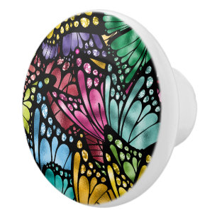 The Majestic Butterfly Ceramic Knob
