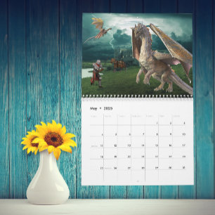 The Majestic Dragon Any Year Fantasy Calendar