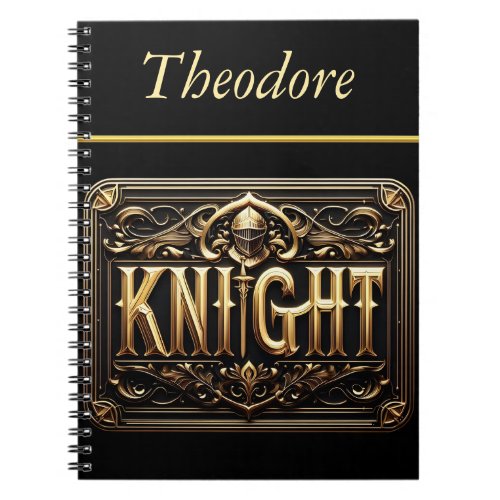 The Majestic Knight Emblem Notebook