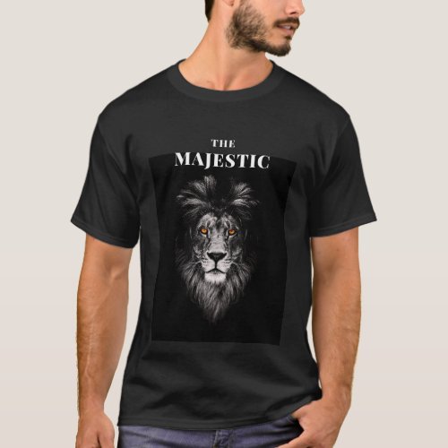 The Majestic Lion Head T Shirt