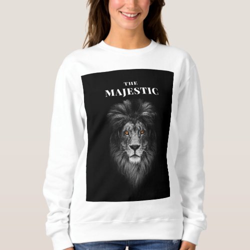 The Majestic Lion Head T_shirt Sweatshirt