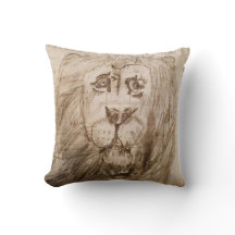 The Majestic Lion Throw Pillow