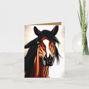 The Majestic Mustang - The Spirt Of Freedom Letterpress Thank You Card