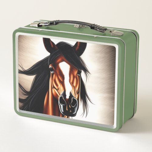 The Majestic Mustang _ The Spirt Of Freedom Metal Lunch Box