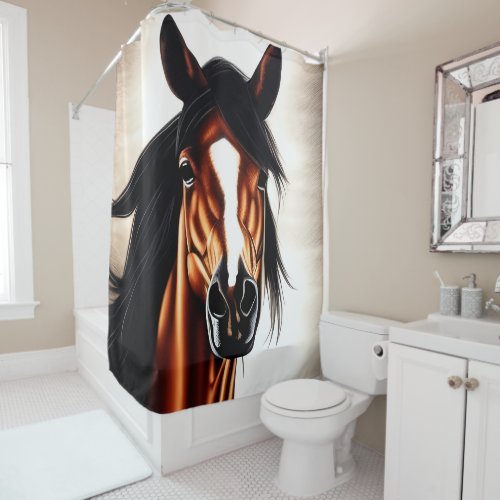 The Majestic Mustang _ The Spirt Of Freedom Shower Curtain