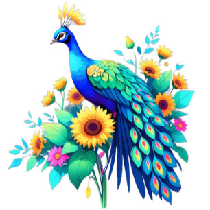 The Majestic Peacock: A Symphony of Color T-Shirt
