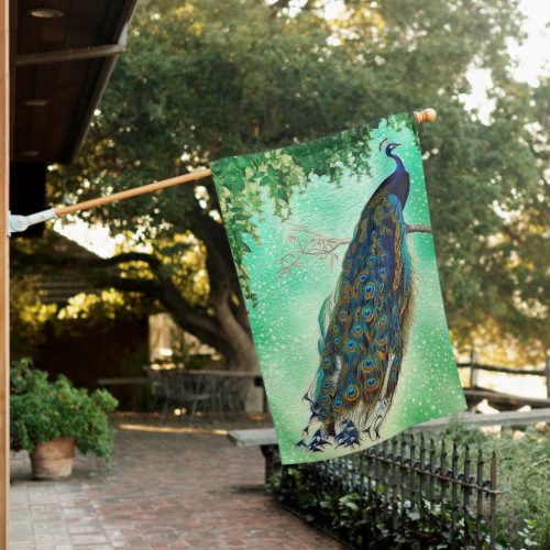 The Majestic Peacock House Flag