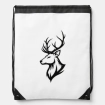 The Majestic Stag: King of the Forest Drawstring Bag