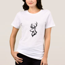The Majestic Stag: King of the Forest Tri-Blend Shirt